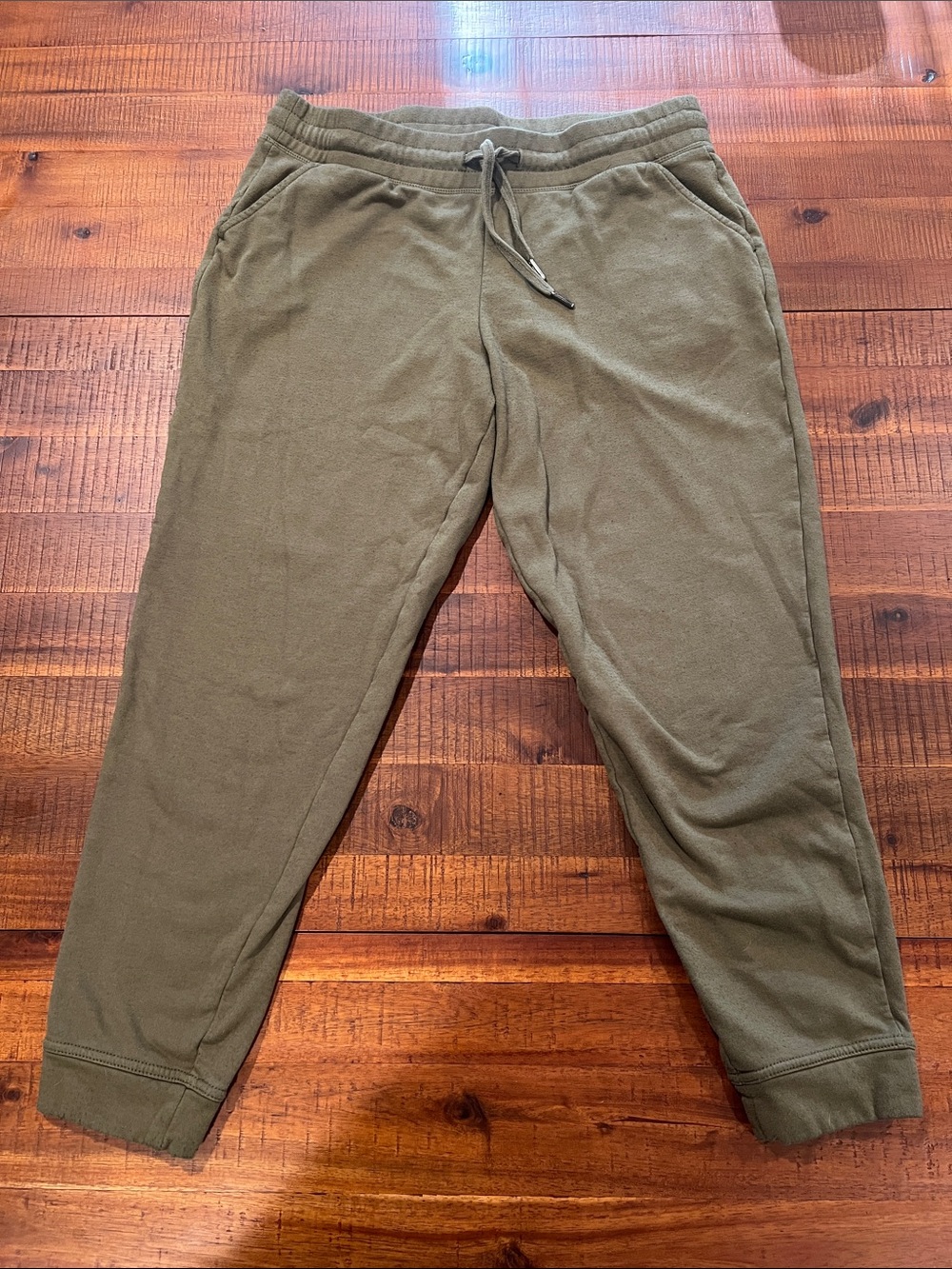 Women’s Olive Green Jogger Pants - Casual Drawstring Sweatpants